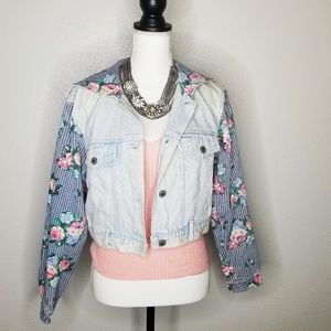 Vintage Crop Jean Jacket Acid Wash